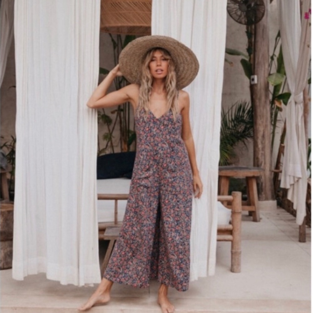 SPELL & the GYPSY | JASMINE JUMPSUIT NAVY | XS